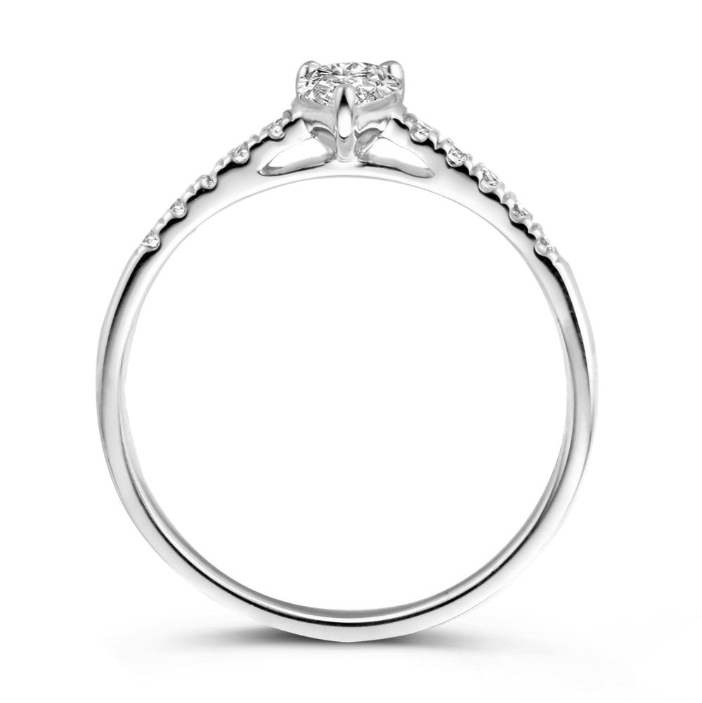 Anillo Ava Royal 0,48 crt. oro blanco