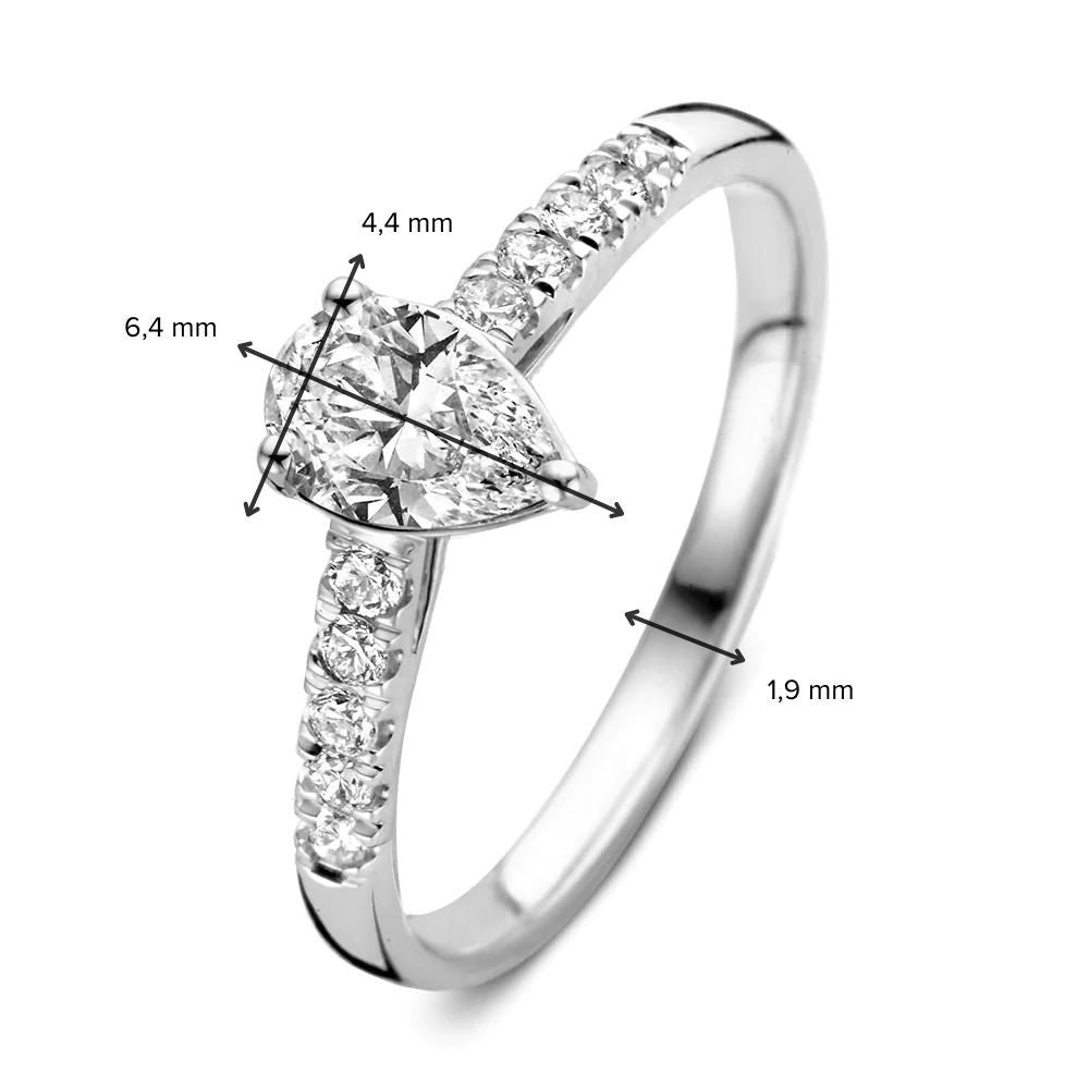 Anillo Ava Royal 0,48 crt. oro blanco