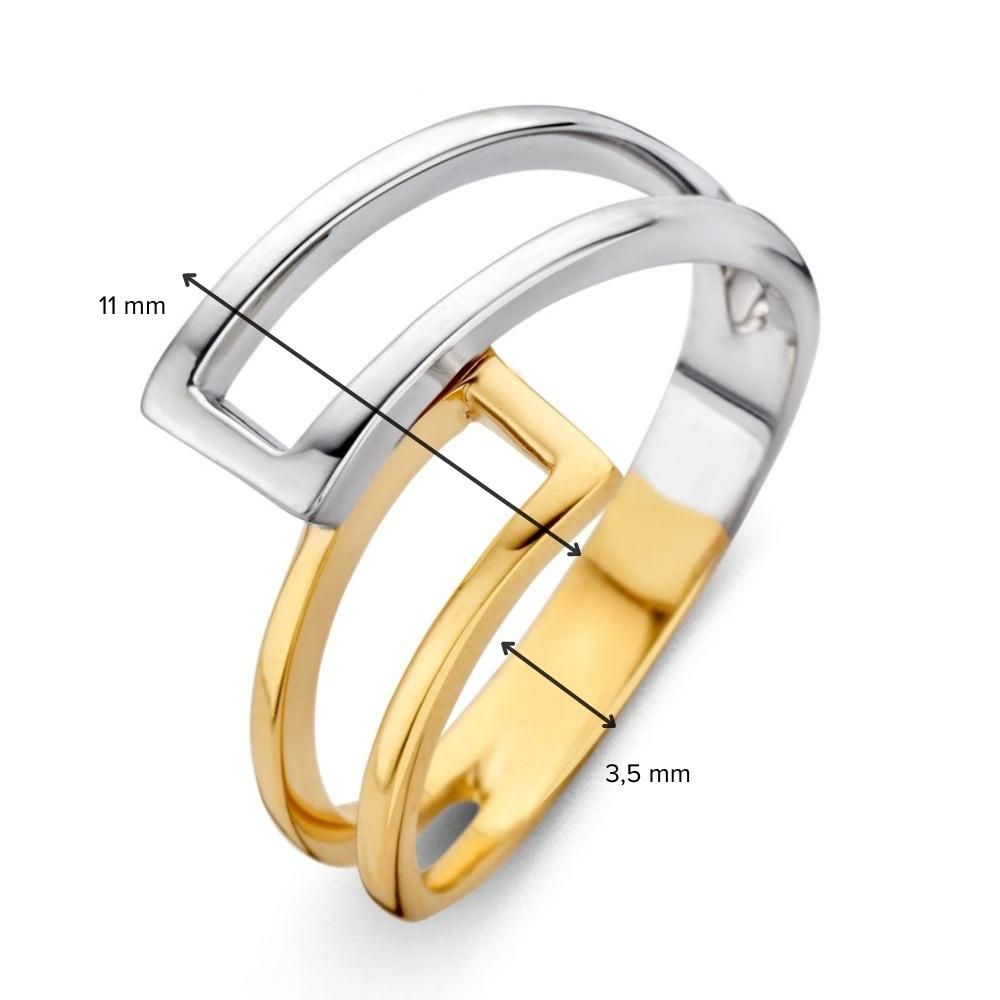 Anillo de 14 quilates de oro para de mujer – Oro amarillo/blanco – Van der Kooij – Envío gratis