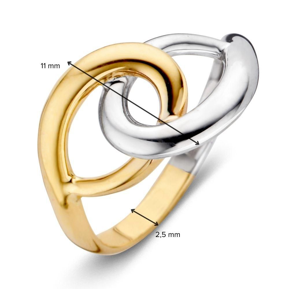Anillo de mujer bicolor de 14 quilates – Elegancia atemporal y lujo sutil
