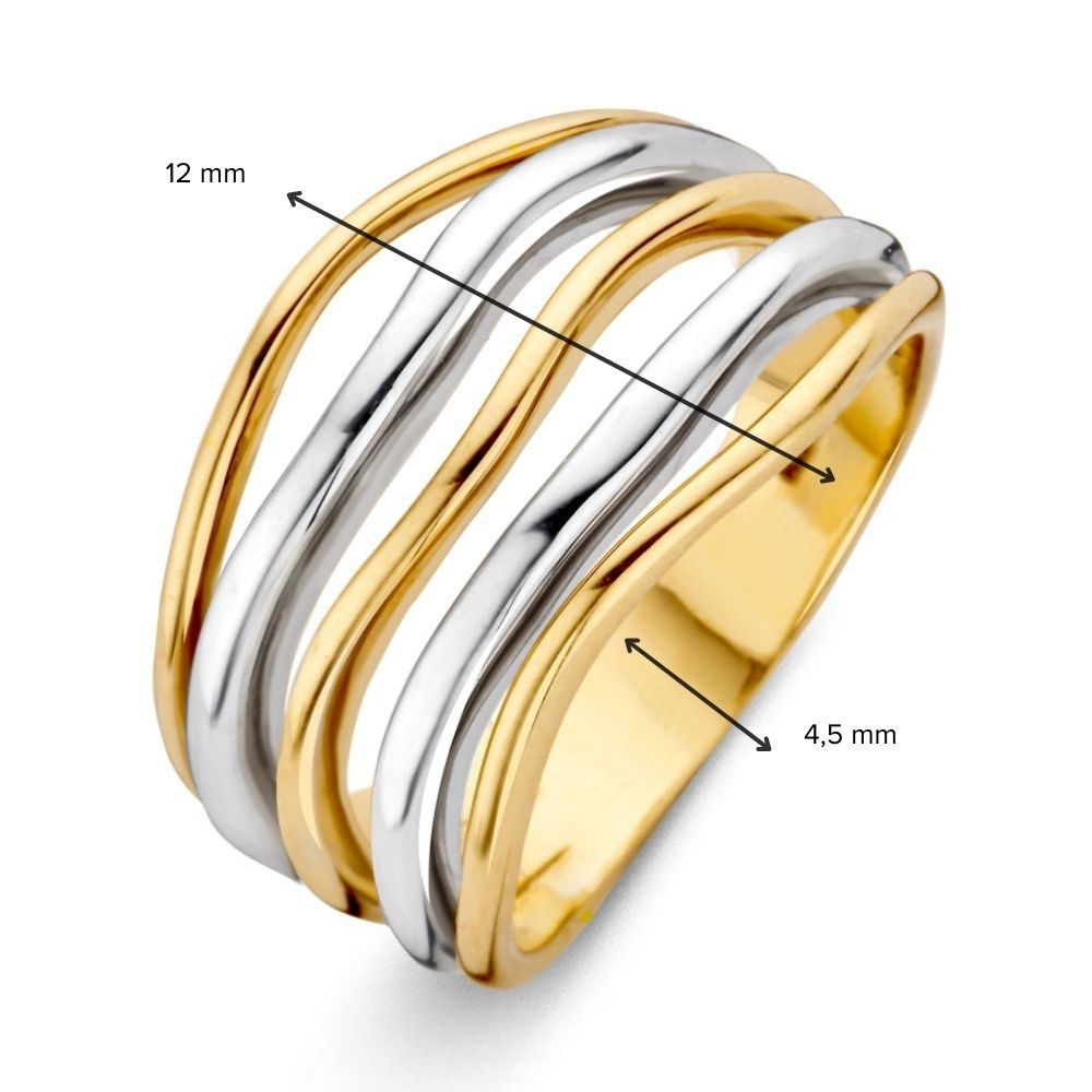 Anillo de 14 quilates de oro para de mujer – oro amarillo/blanco – Van der Kooij – Envío gratis