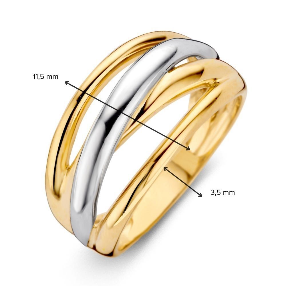 Anillo de 14 quilates de oro para de mujer – oro amarillo/blanco – Van der Kooij – Envío gratis