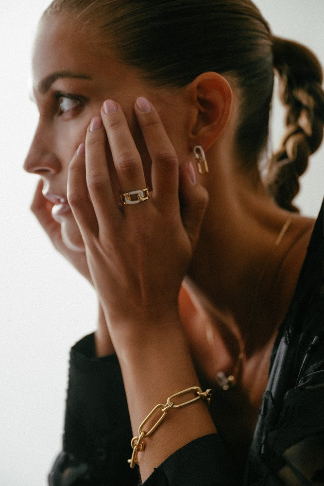 Anillo Bicolor de Oro con Diamante – 0.20 Carat