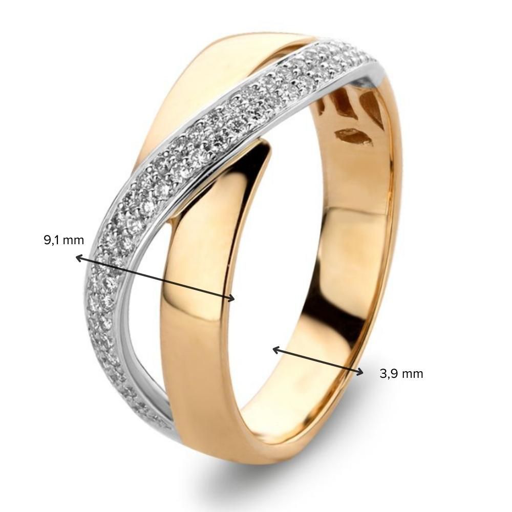 Anillo Bicolor Refinado con Diamantes – 0.26 Carat