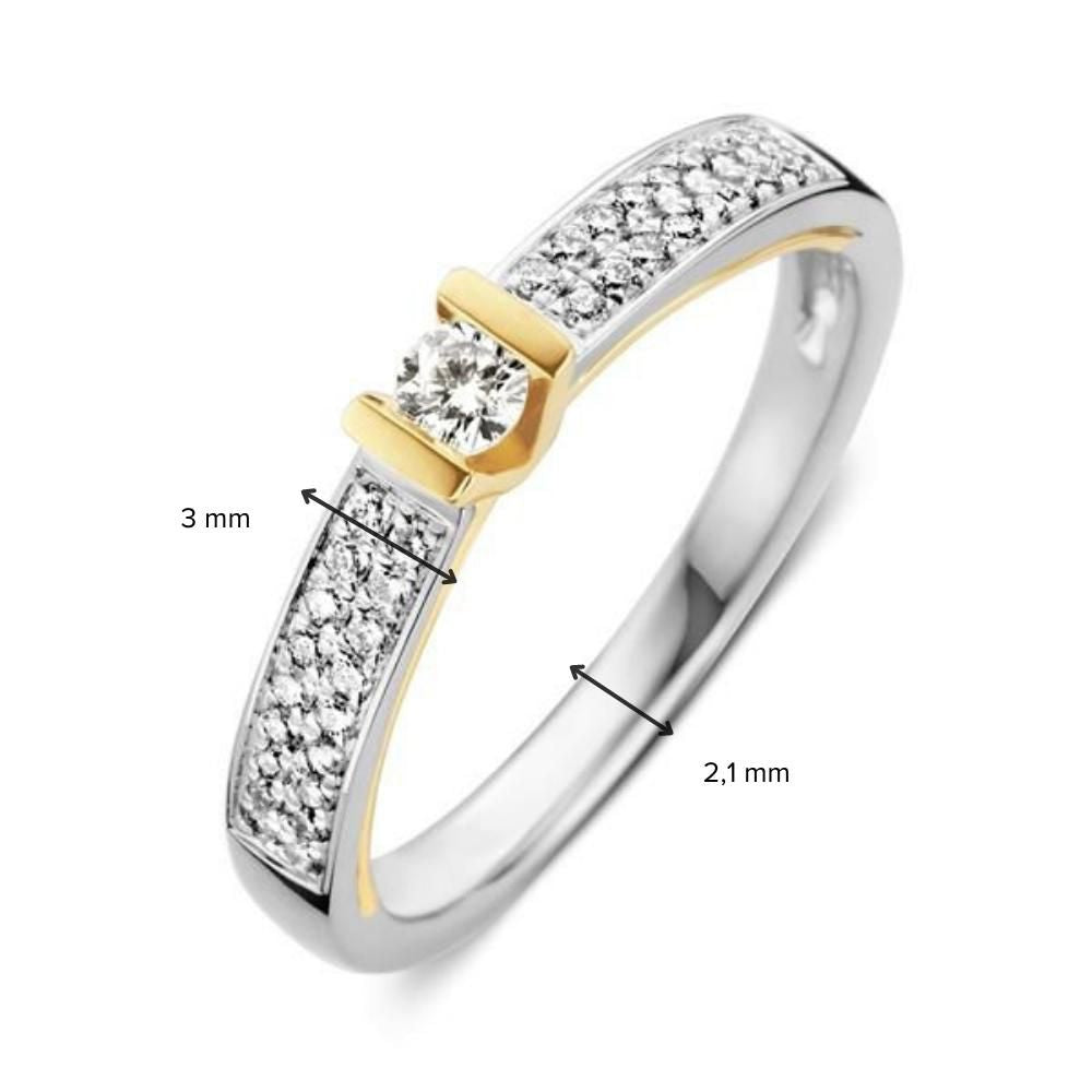 Anillo Bicolor Refinado con Diamantes – 0.26 Carat