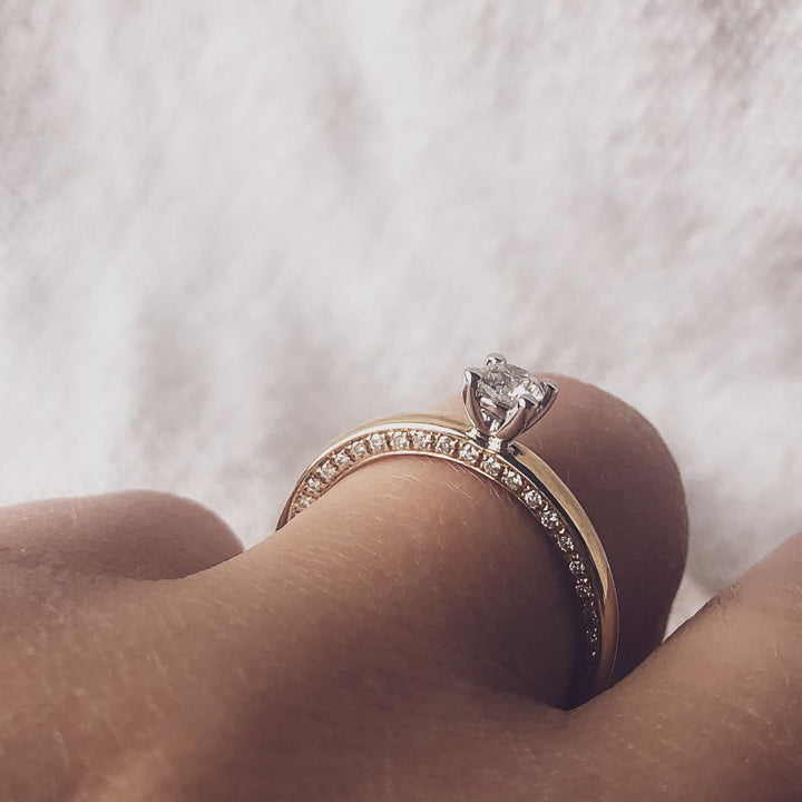 Ring bicolor briljant 0.44 crt.