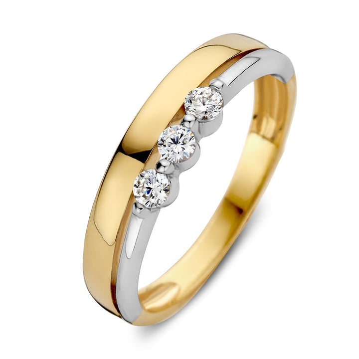 Ring bicolor zirkonia