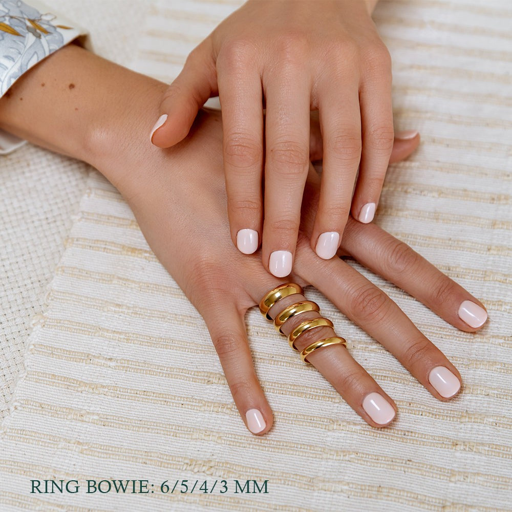 Ring Bowie 4mm witgoud