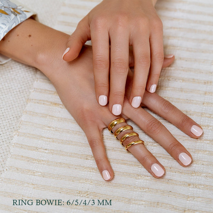 Ring Bowie 4mm witgoud