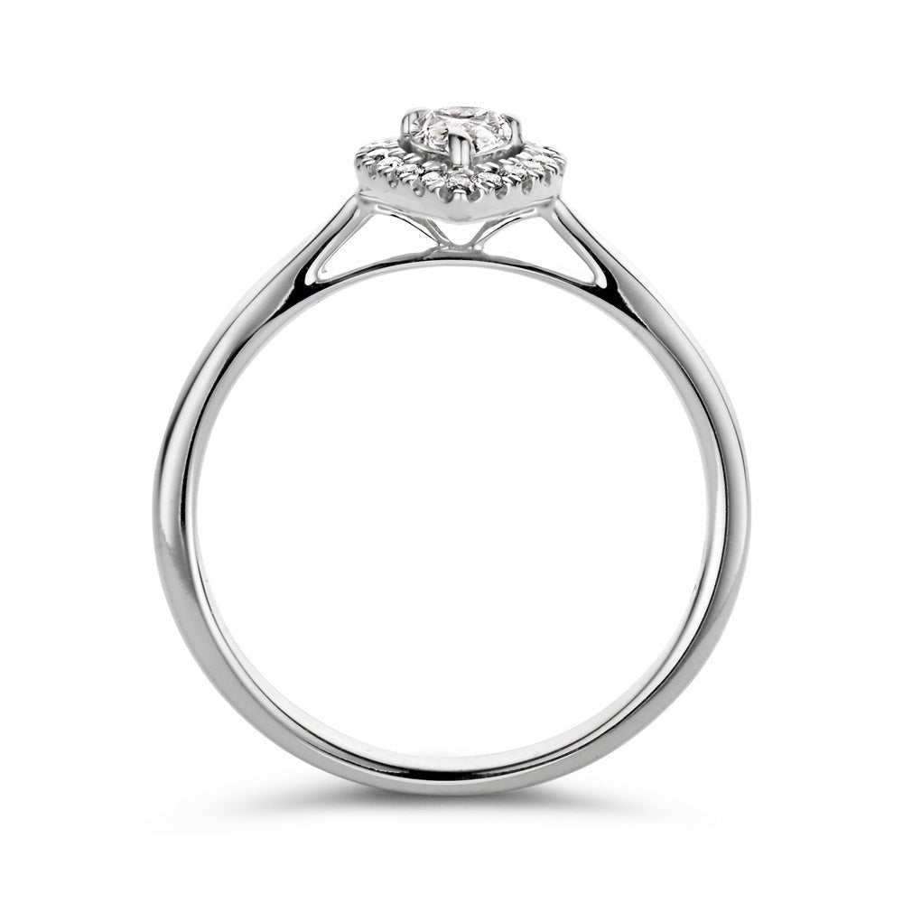 Anillo Elin 0,30 crt. oro blanco