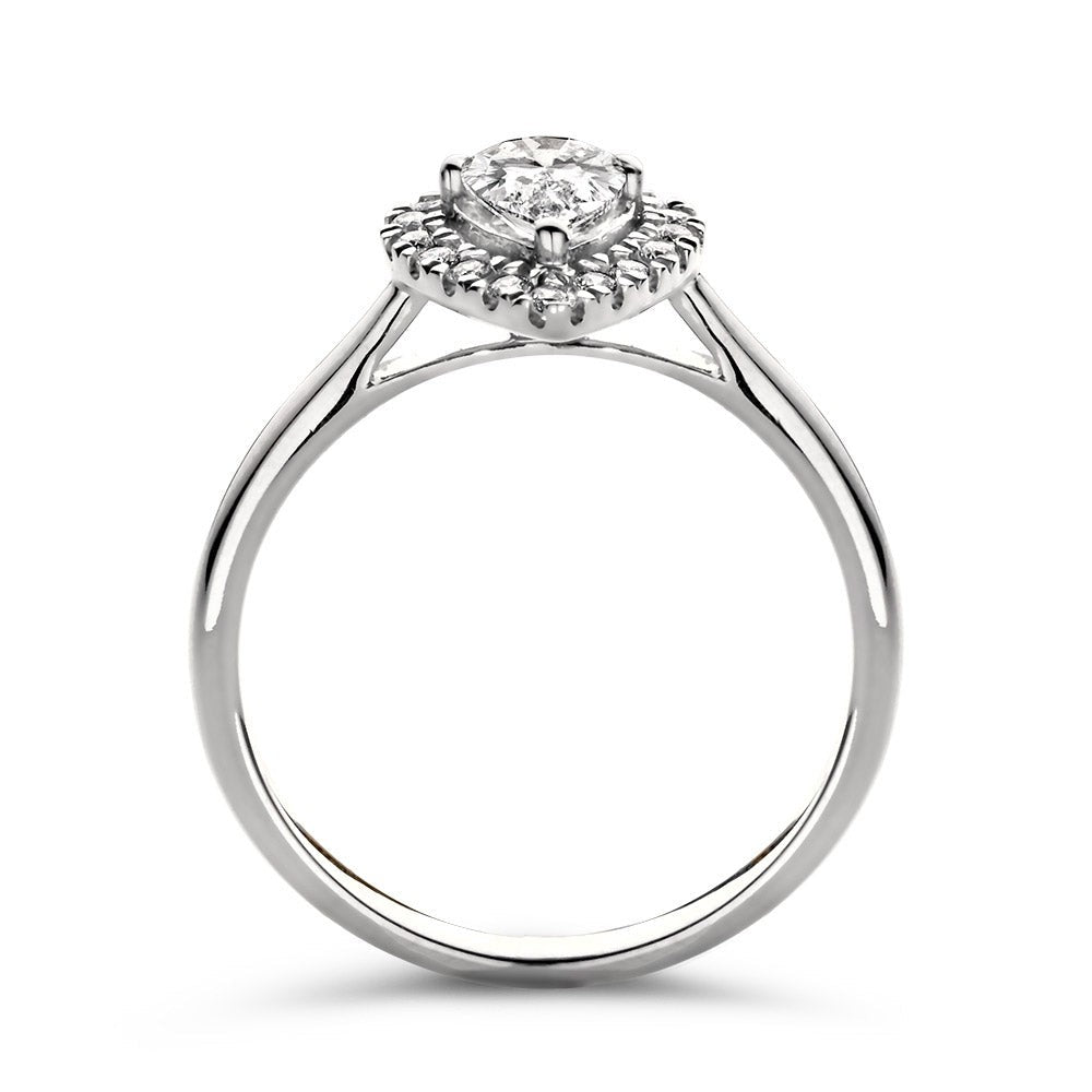 Anillo Elin 0,65 crt. oro blanco
