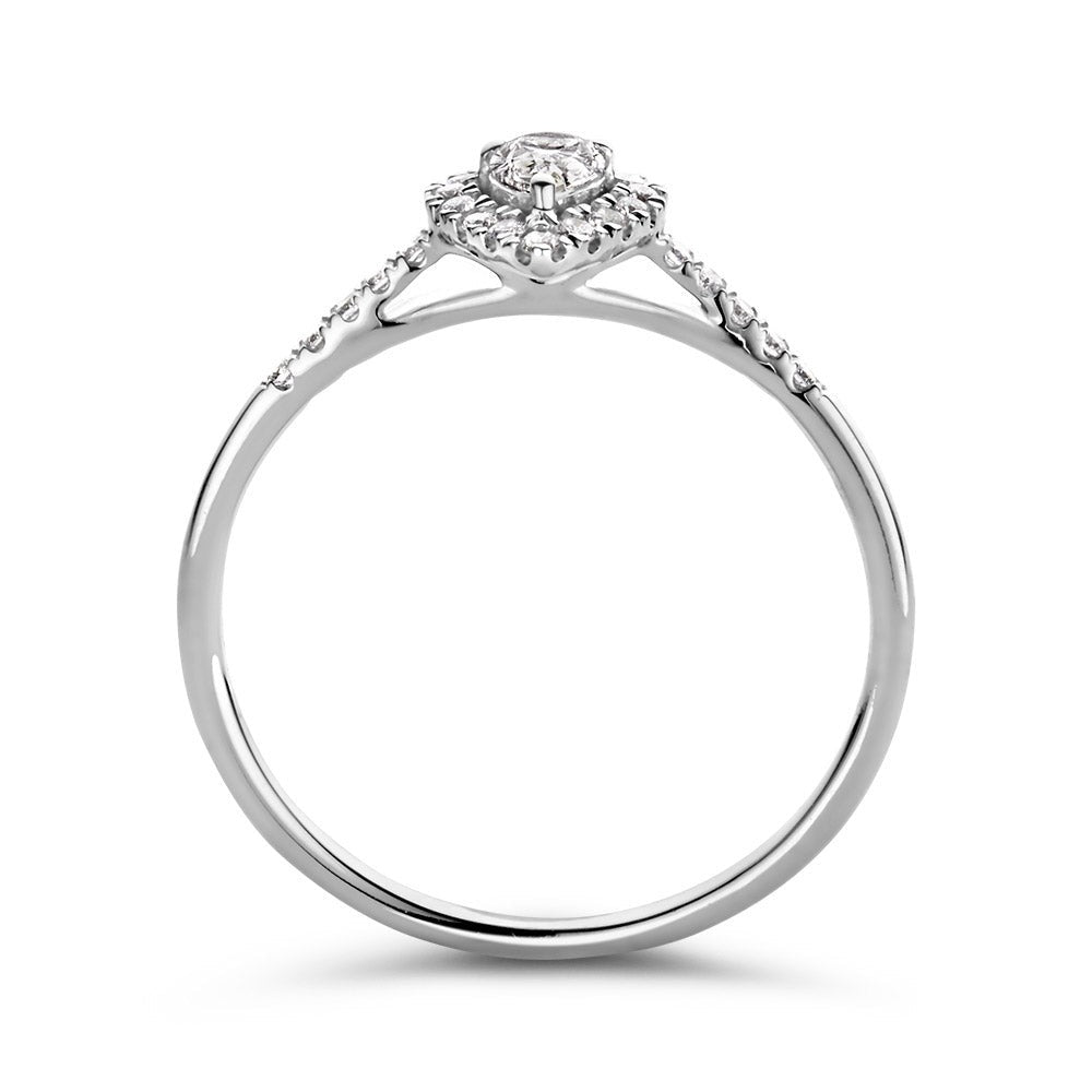 Anillo Elin royal 0,30 crt. oro blanco