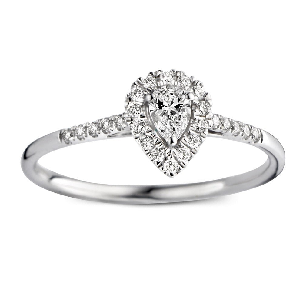Anillo Elin royal 0,30 crt. oro blanco
