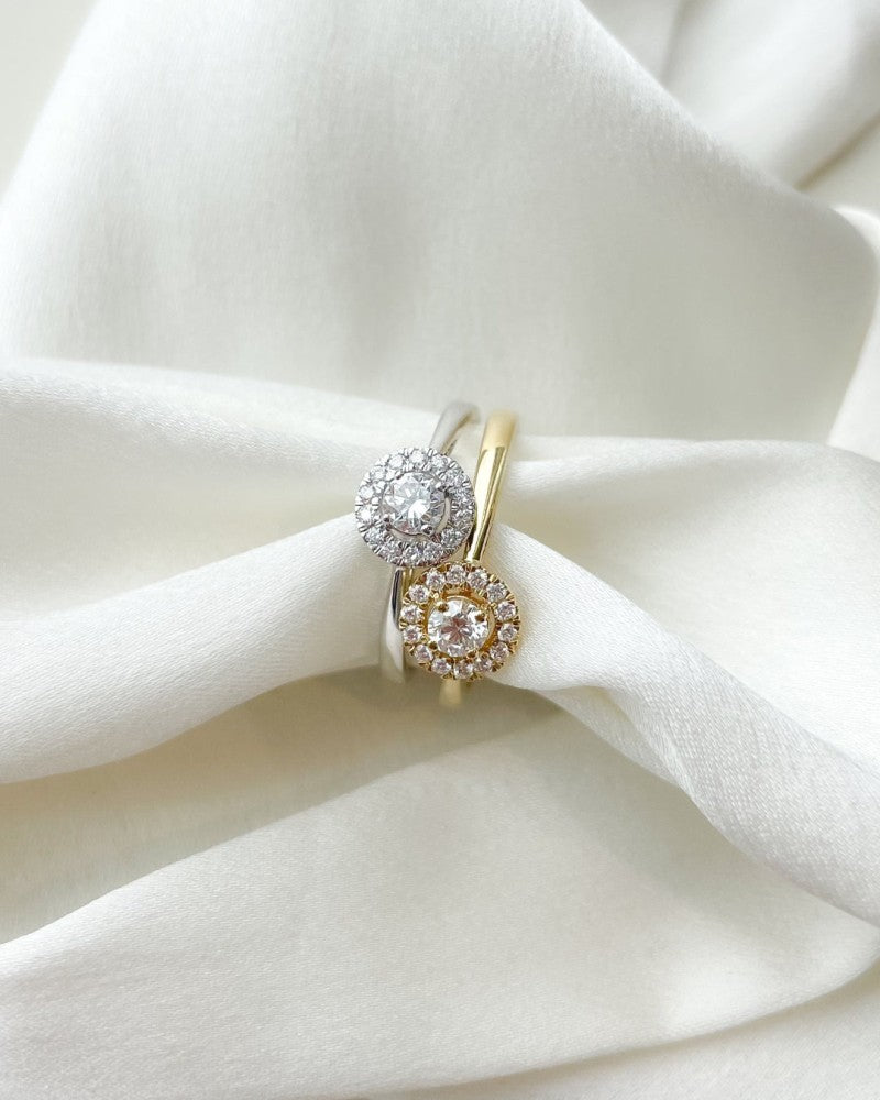Anillo Emma 0,30 crt. oro blanco
