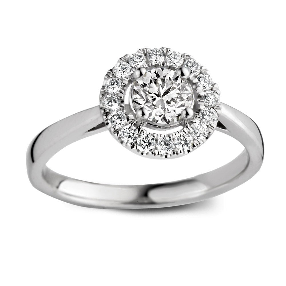 Anillo Emma 0,75 crt. oro blanco