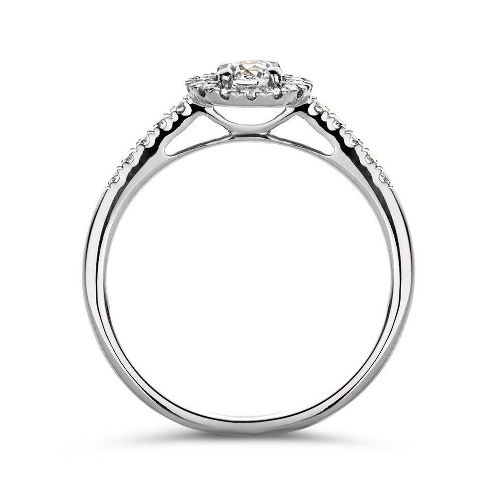 Anillo Emma royal 0,50 crt. oro blanco