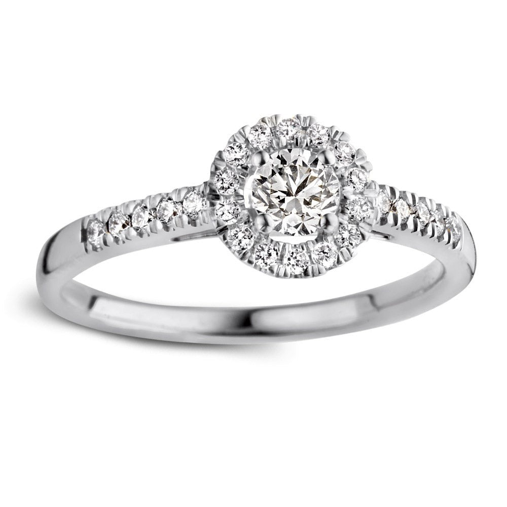 Anillo Emma royal 0,50 crt. oro blanco