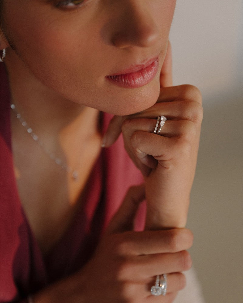 Anillo Evie 0,90 crt. oro blanco