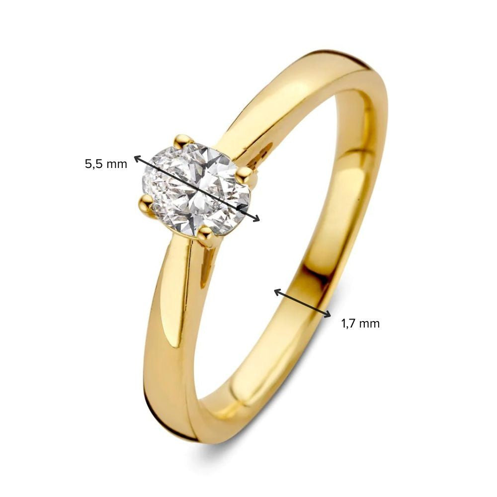Anillo Franky 0,30 crt. oro amarillo