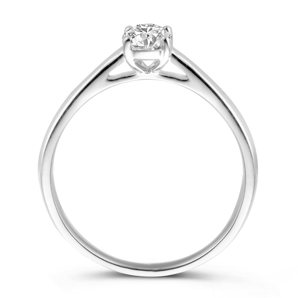Anillo Franky 0,30 crt. oro blanco