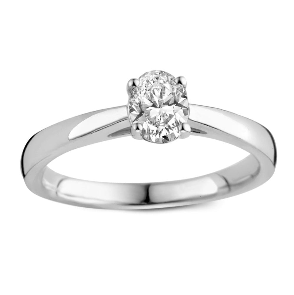 Anillo Franky 0,30 crt. oro blanco