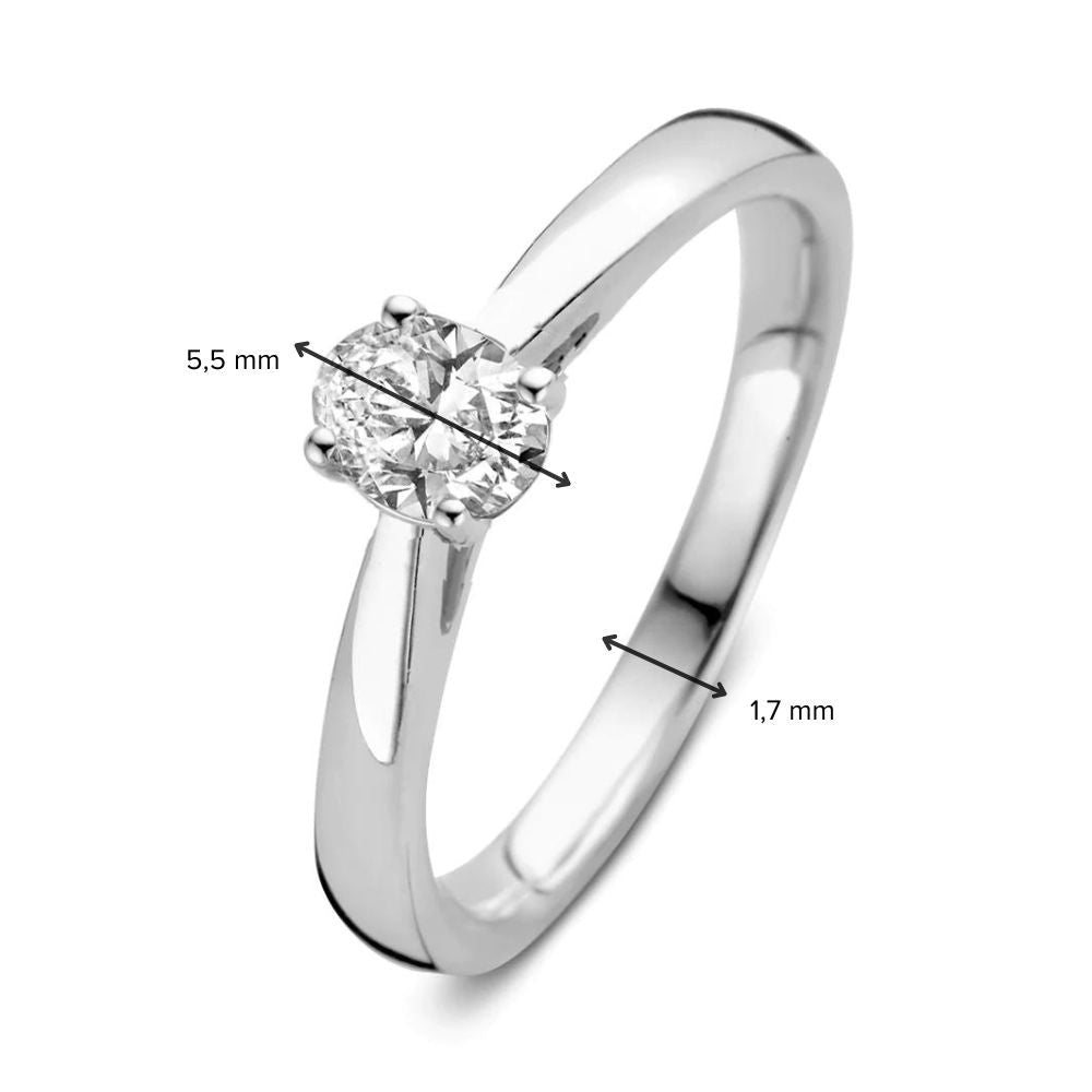 Anillo Franky 0,30 crt. oro blanco