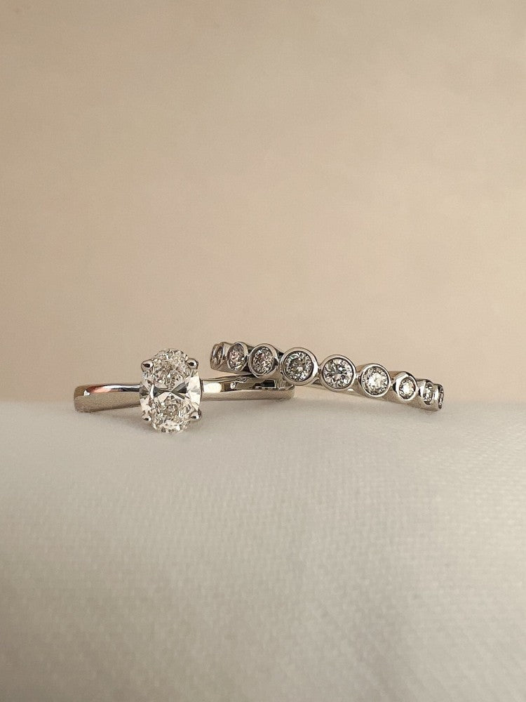 Anillo Franky 0,50 crt. oro blanco