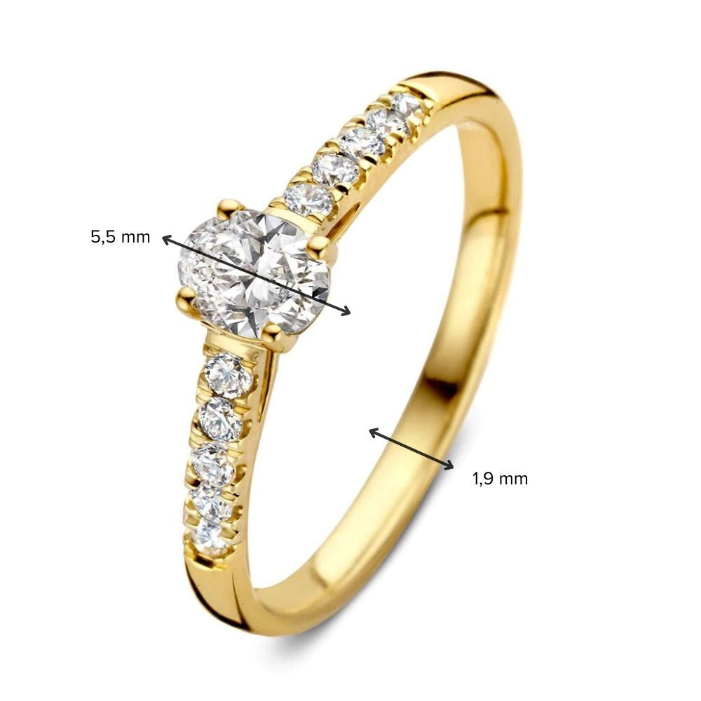 Anillo Franky Royal 0,48 crt. oro amarillo