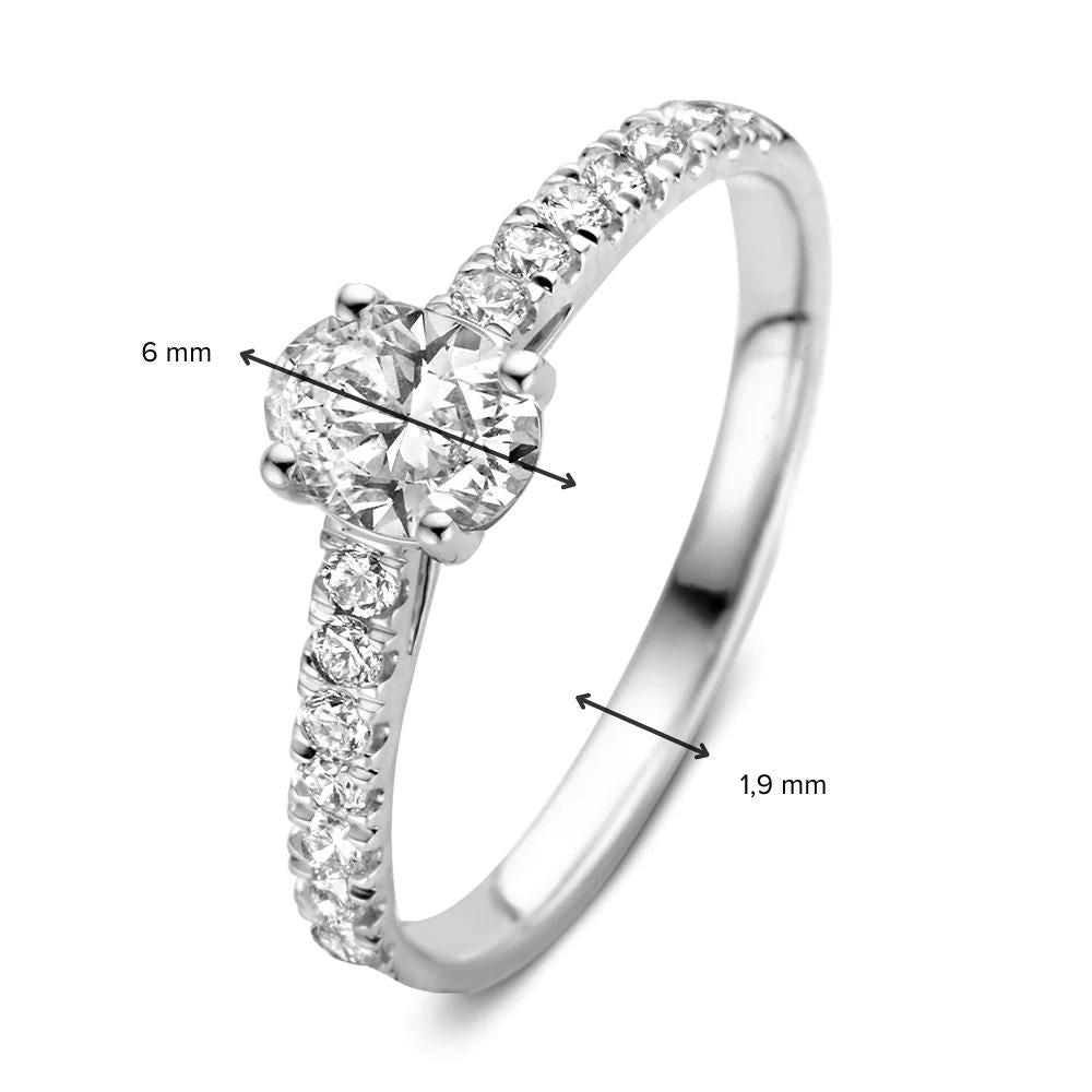 Anillo Franky Royal 0,48 crt. oro blanco