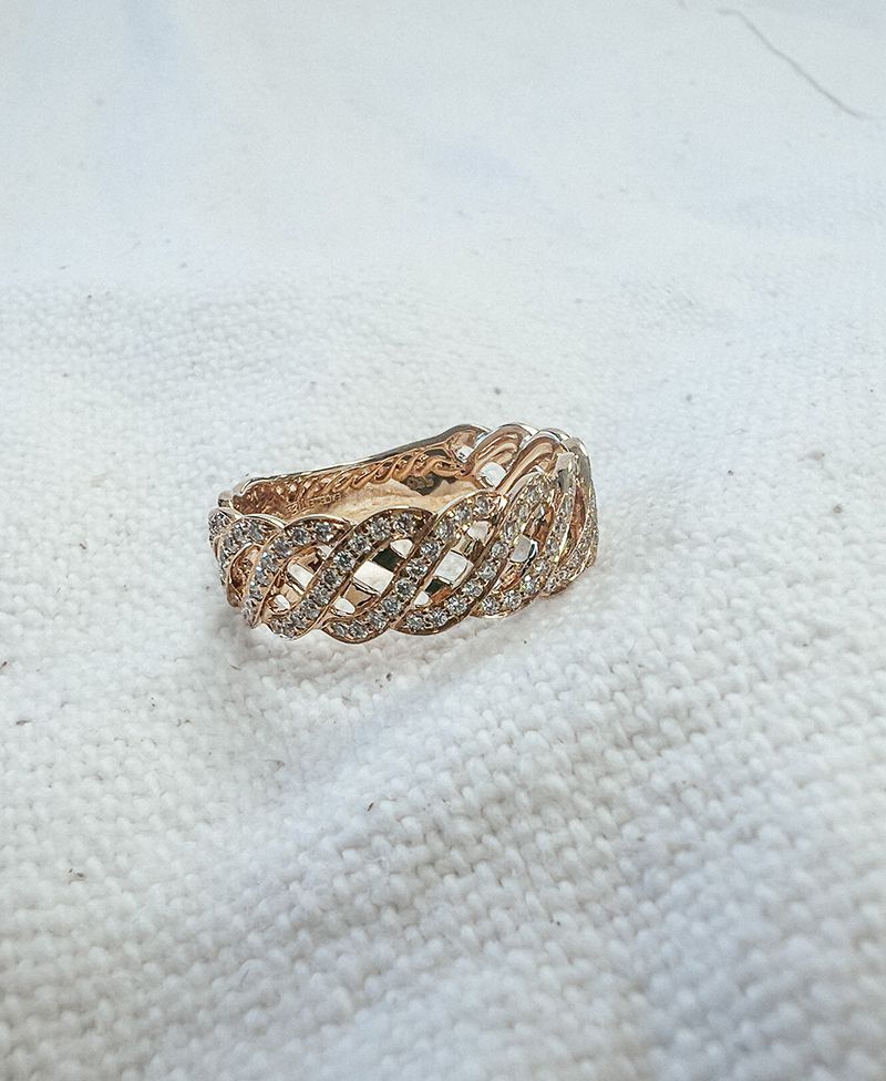Anillo de oro amarillo con diamante brillante de 0,35 ct – 14 quilates, calidad H/SI-1, anillo de mujer refinado