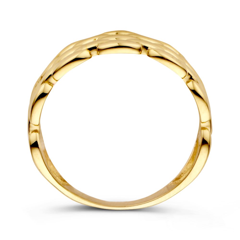 Anillo de eslabones – 14 quilates oro amarillo – Elegante y atemporal – Van der Kooij