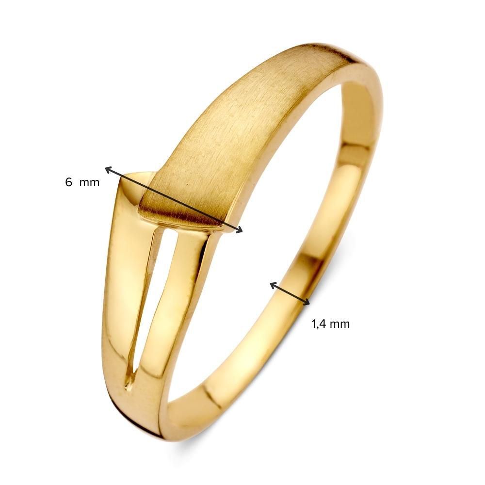 Elegante Anillo de Oro Amarillo con Diseño Sencillo – 14 Quilates de Oro
