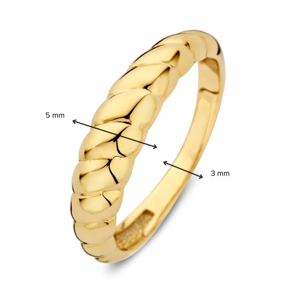 Anillo de Croissant en oro amarillo | 14 quilates de oro | Van der Kooij