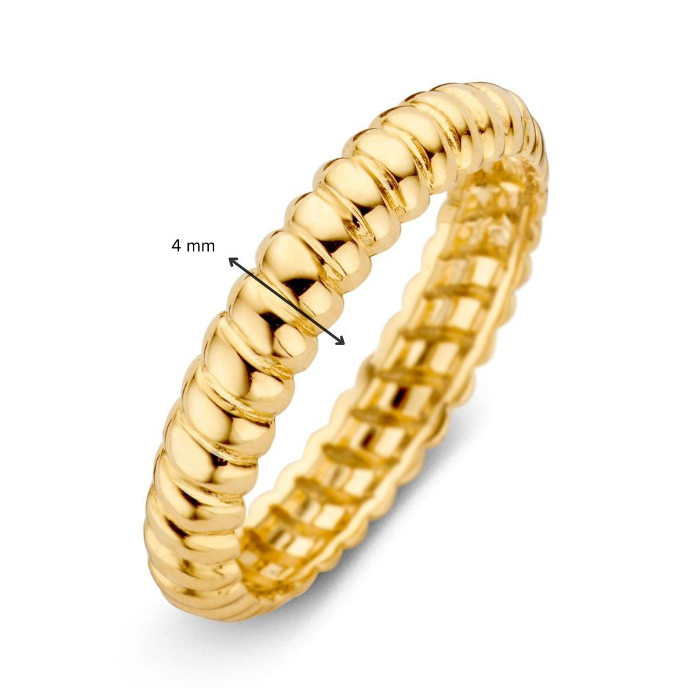 Anillo ajustable de oro amarillo de mujer – Lujo sutil en oro de 14 quilates
