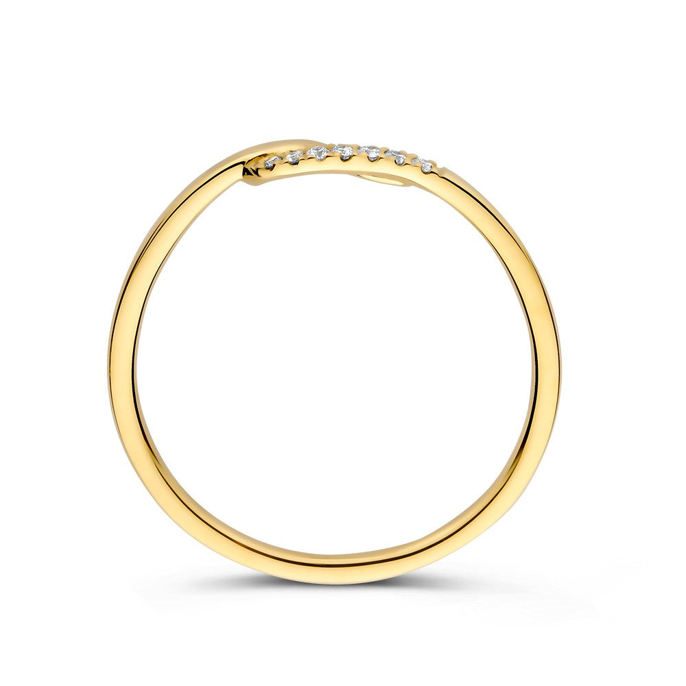 Anillo oro amarillo brillante 0.06 crt.