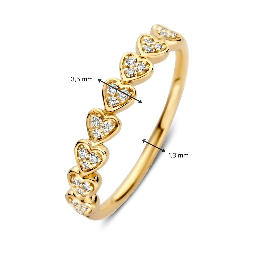 Anillo oro amarillo brillante 0.10 crt.