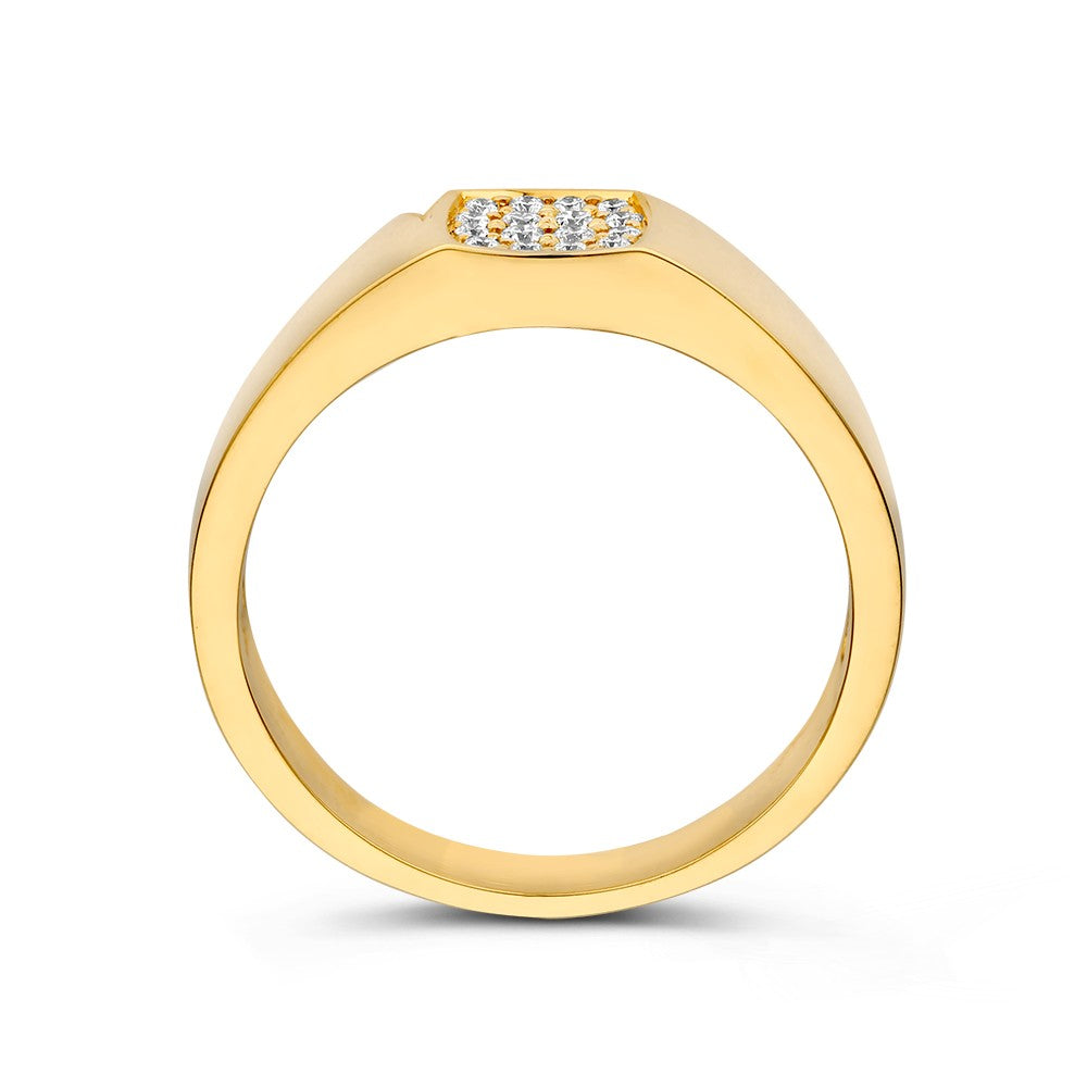 Anillo oro amarillo brillante 0.12 crt.