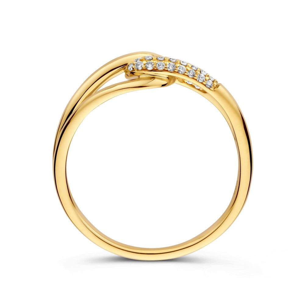 Anillo oro amarillo brillante 0.14 crt.