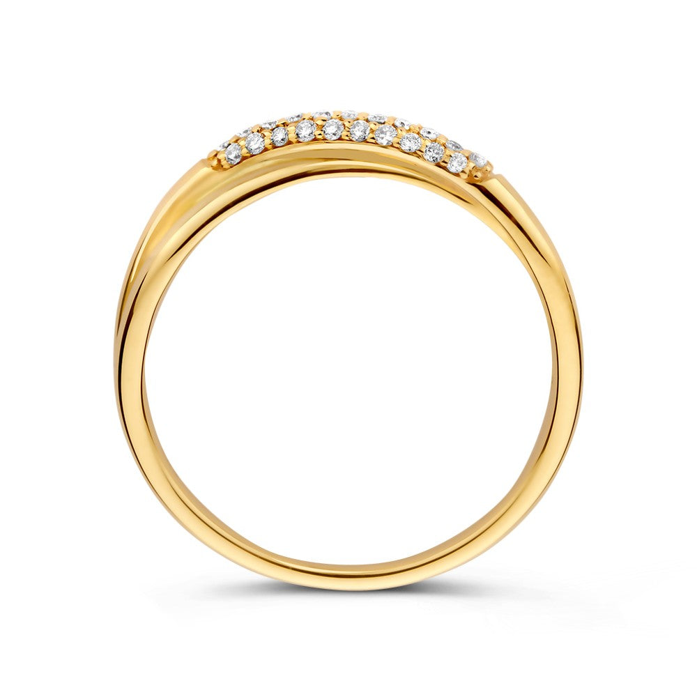 Anillo oro amarillo brillante 0.15 crt.