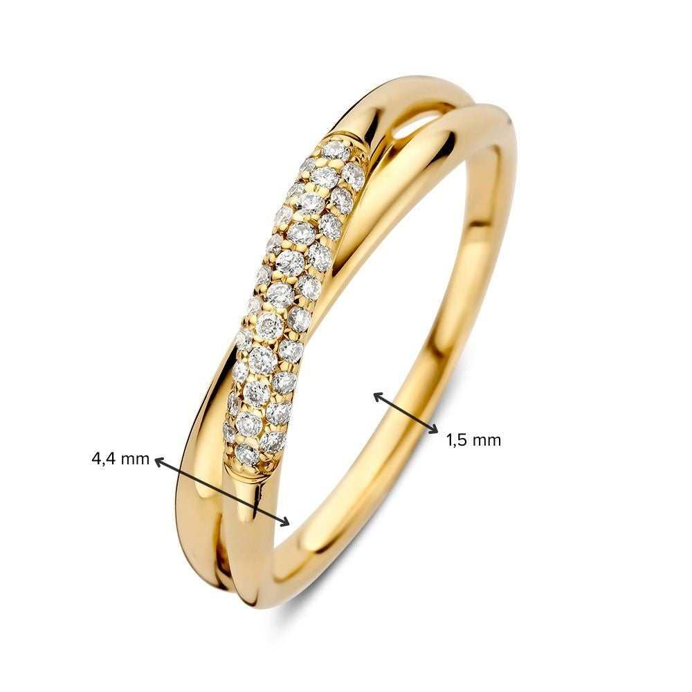 Anillo oro amarillo brillante 0.15 crt.