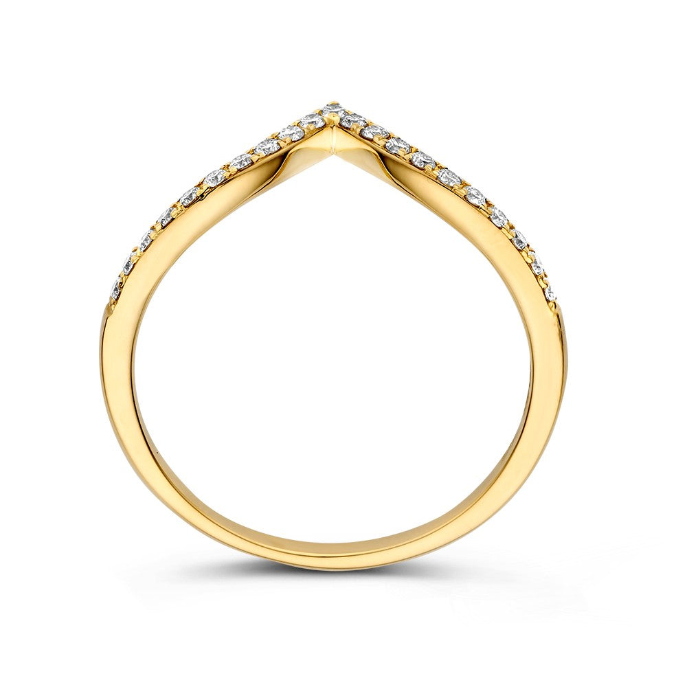 Anillo oro amarillo brillante 0.19 crt.