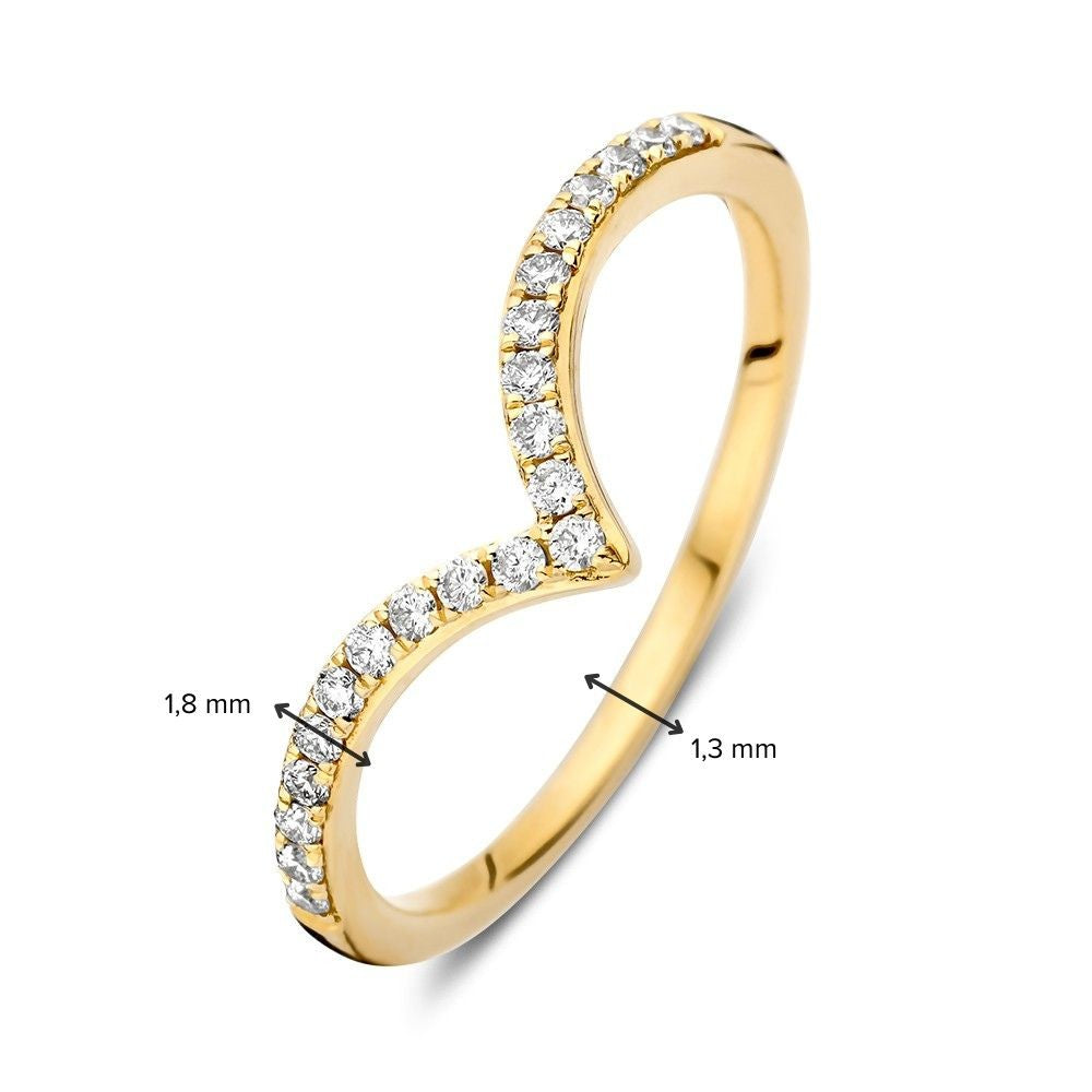 Anillo oro amarillo brillante 0.19 crt.