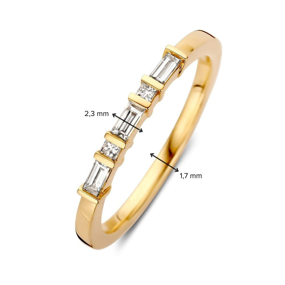 Anillo oro amarillo brillante 0.20 crt.