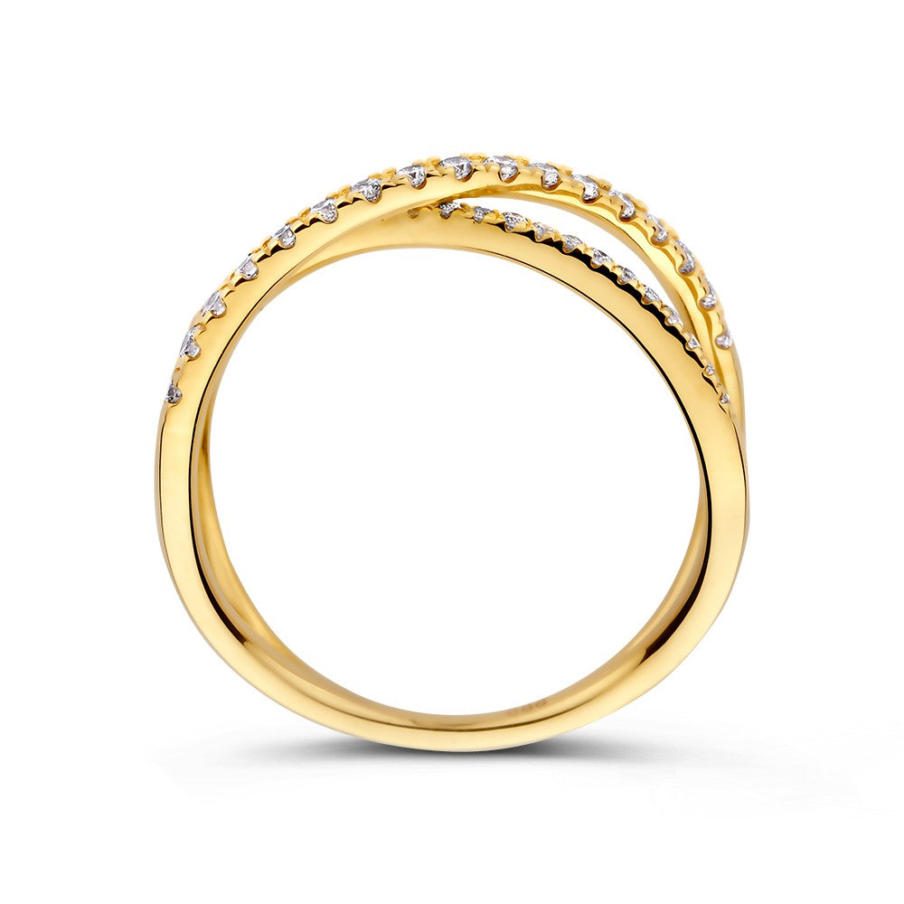 Anillo oro amarillo brillante 0.30 crt.
