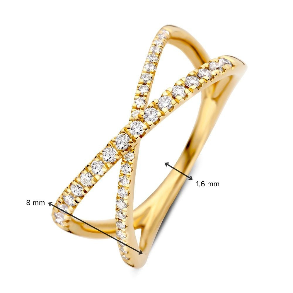 Anillo oro amarillo brillante 0.30 crt.