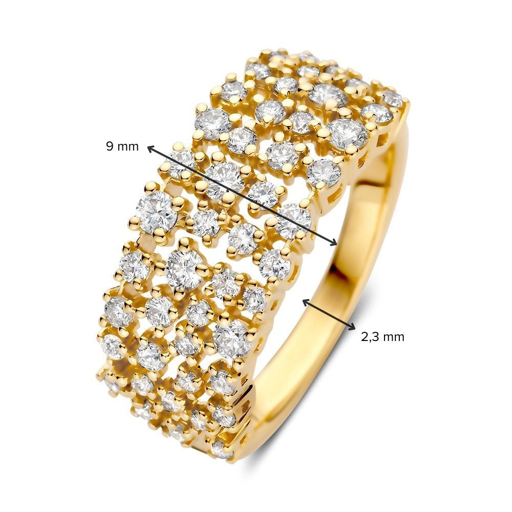 Anillo oro amarillo brillante 0.92 crt.