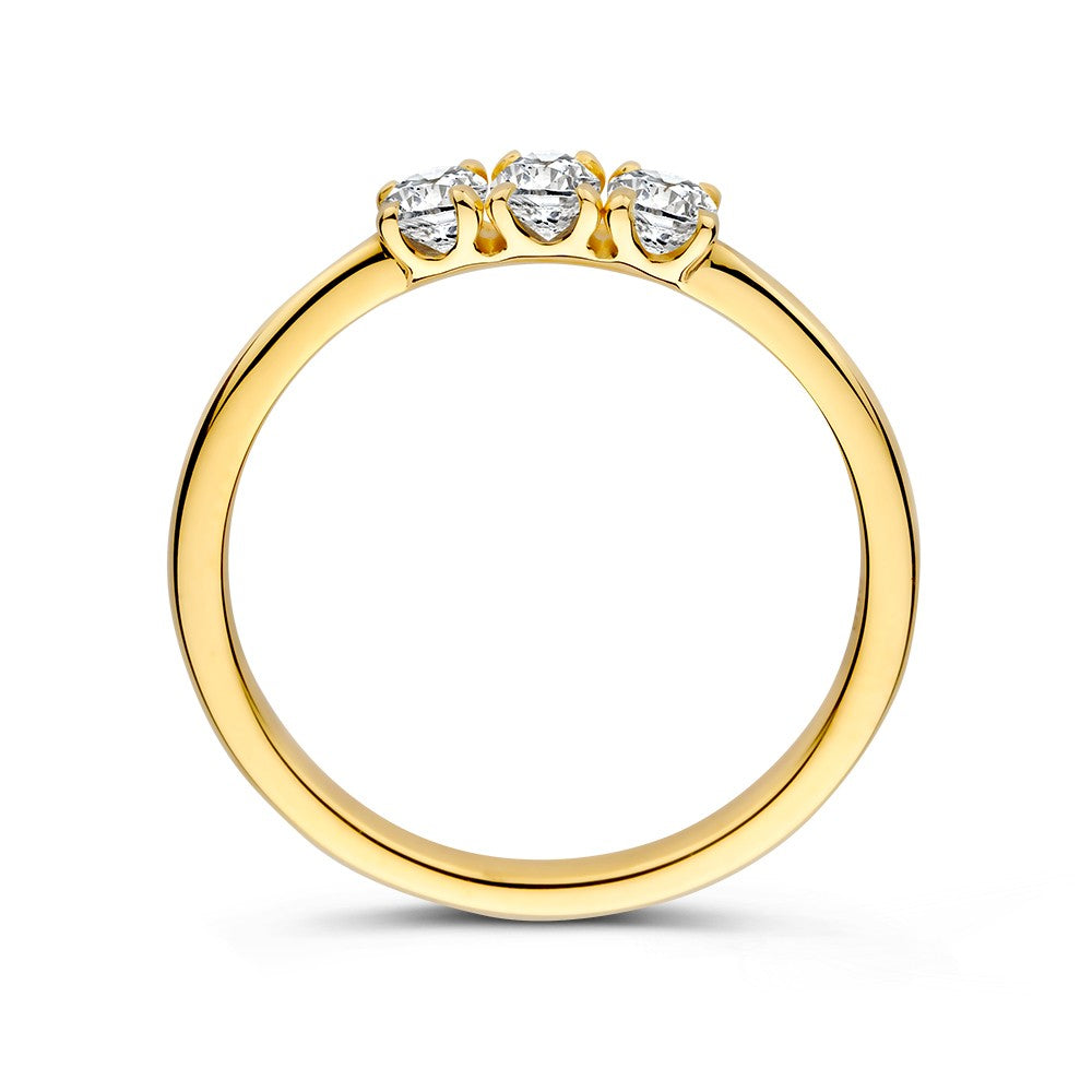 Anillo oro amarillo diamante 0.54 crt.