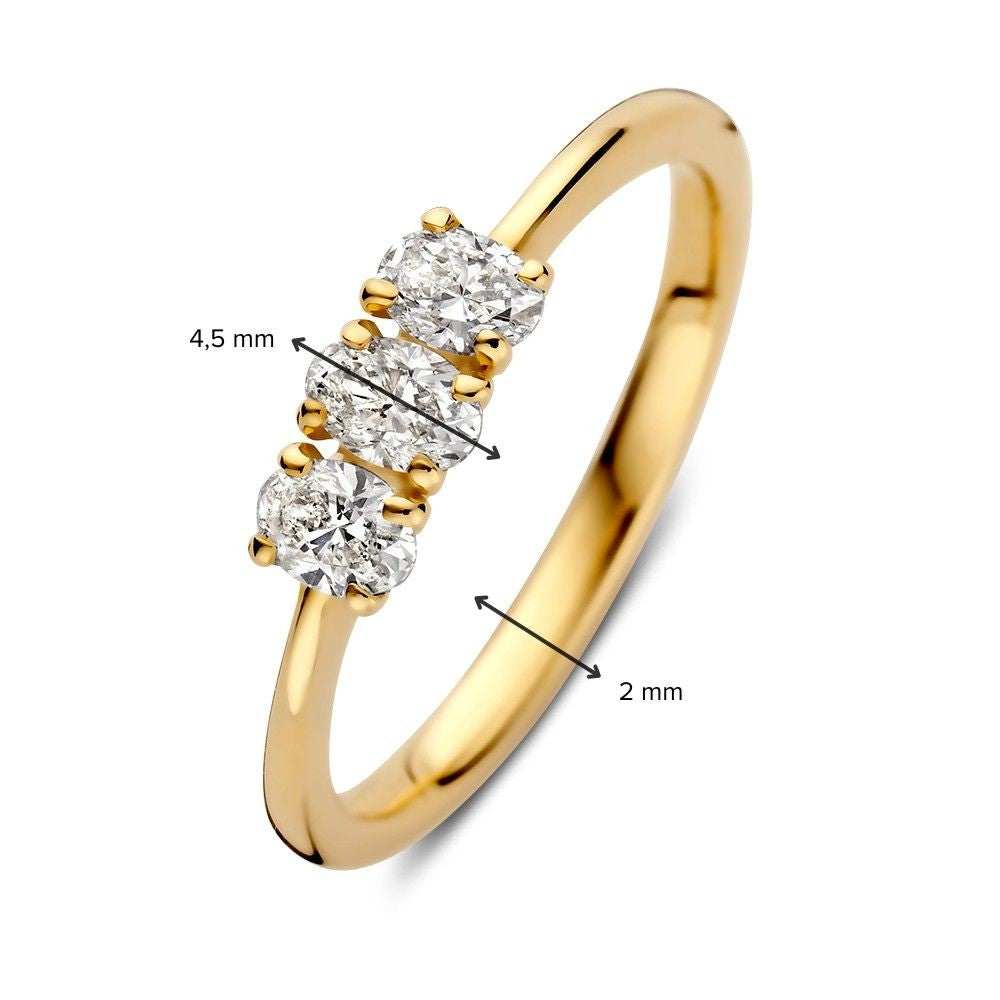 Anillo oro amarillo diamante 0.54 crt.