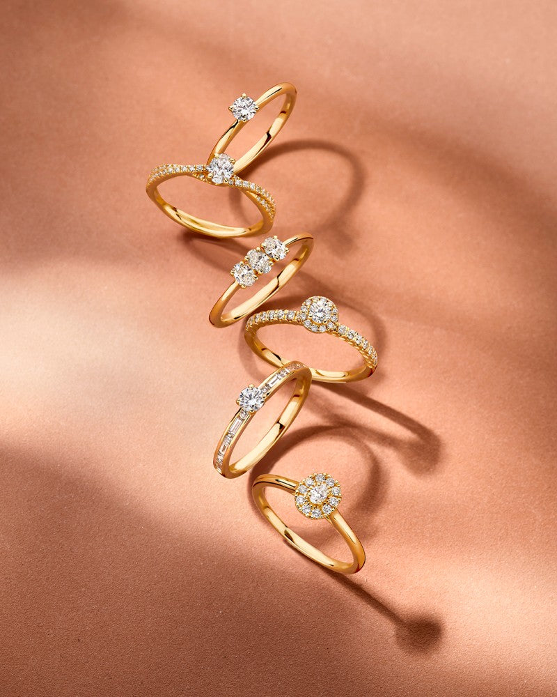 Anillo oro amarillo diamante 0.54 crt.