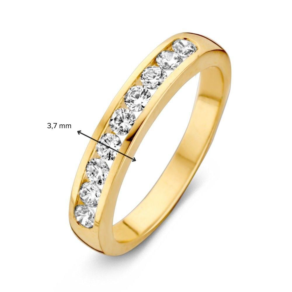 Anillo oro amarillo circonita